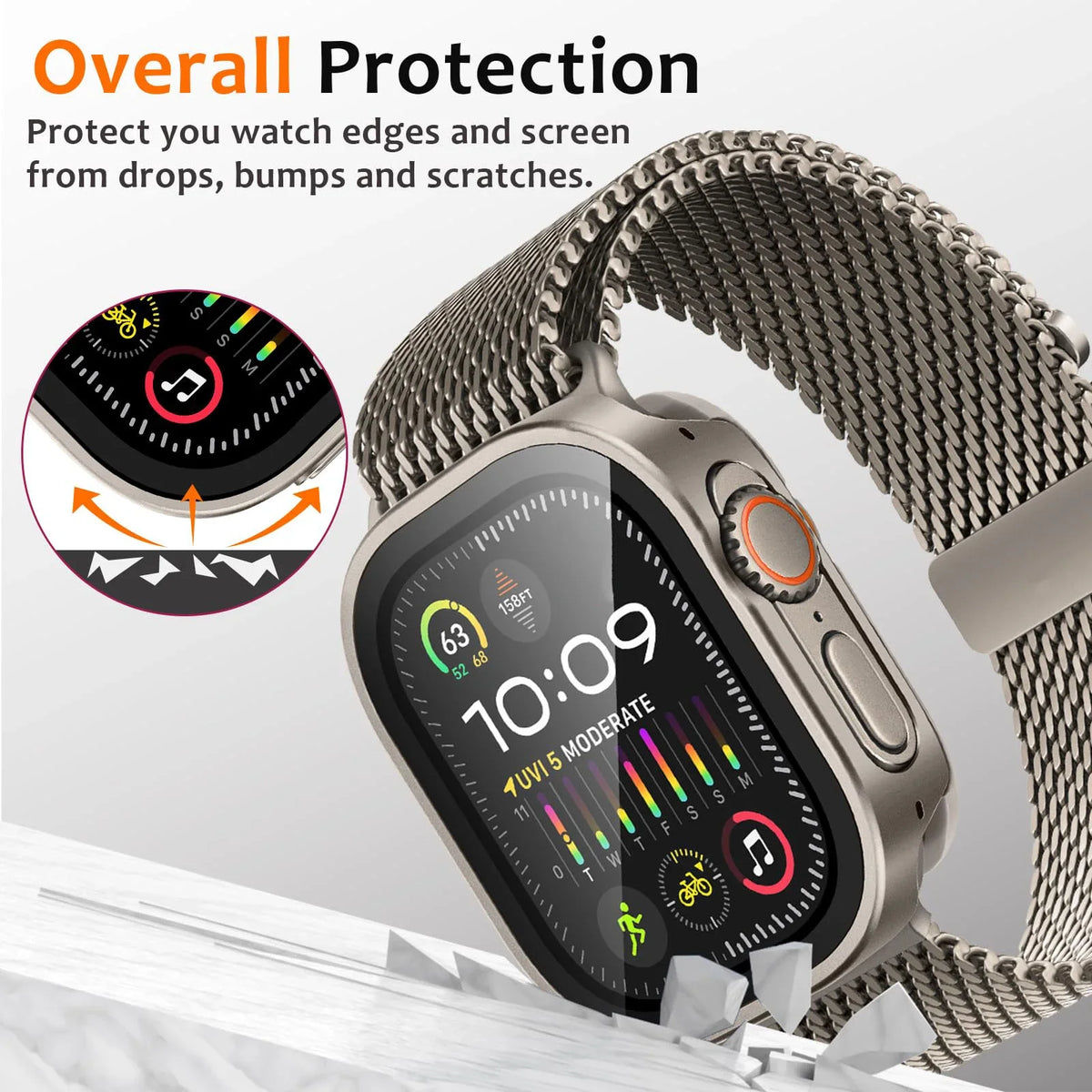 Aluminum Alloy Case for Apple Watch Ultra 3 2 1 49mm 45mm 44mm Full Coverage Waterproof For Iwatch Series 11 10 46mm 9 8 7 6 SE