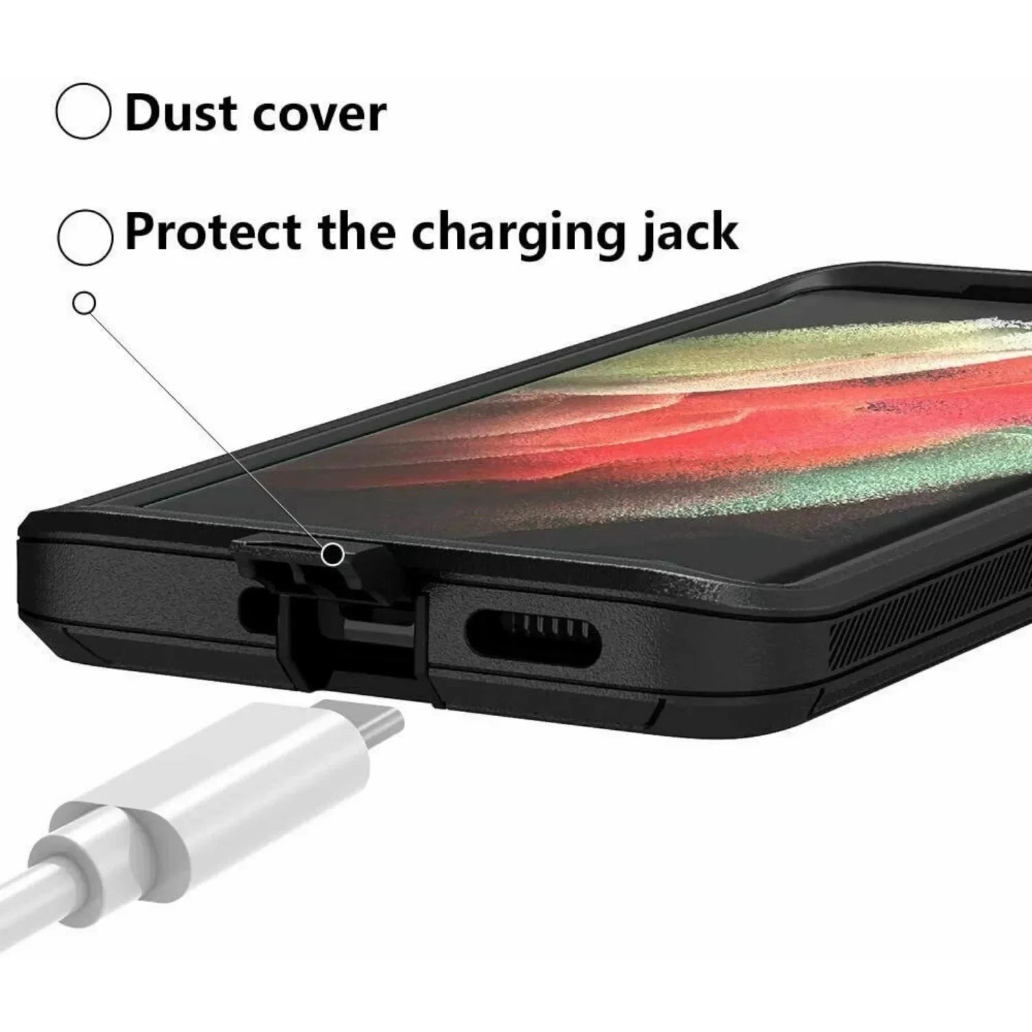 3 IN1 For Samsung Galaxy S23 S22 S21 S20 S24 ULTRA S10 S8 S9 S24Plus Note 20 10 Heavy Duty Shockproof Armor dustproof Phone Case