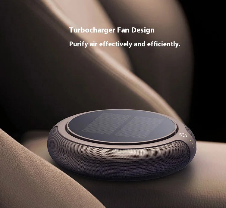 Car Air Purifier Solar Powered Aroma Diffuser Air Freshener for Vehicle Home Desk Electric Gadgets with Filter