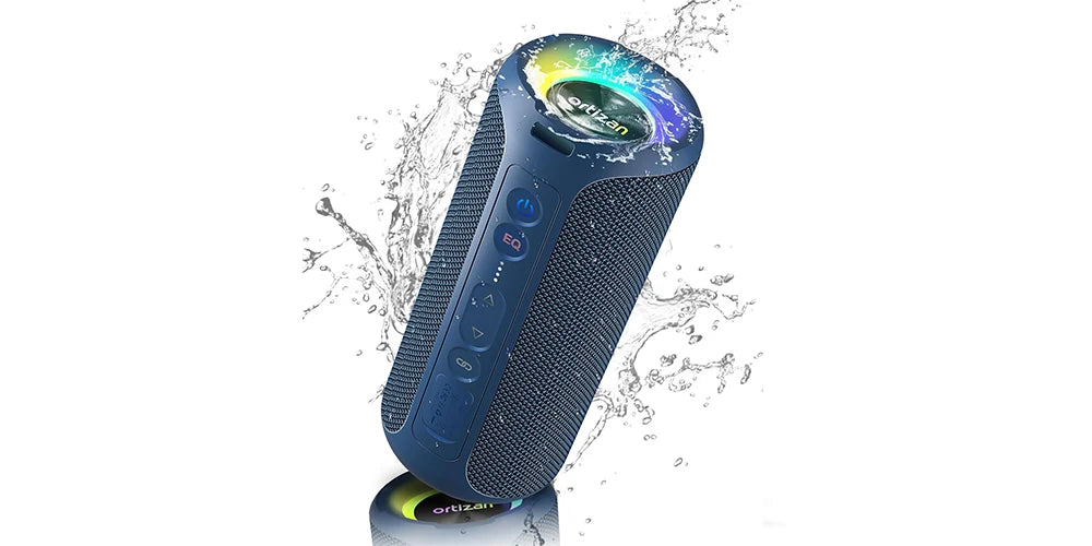 Ortizan Bluetooth Speakers 40W Enhanced Bass Portable Outdoor Wireless Speaker 30Hrs IP7 Waterproof Shower Speaker Bluetooth 5.3