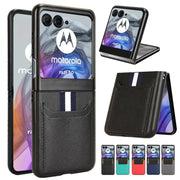 PU Leather Case for Motorola Moto Razr 70 60 50 40 Ultra Razr+ Plus 2026 2025 2024 Card Holder Lightweight Protective Cover