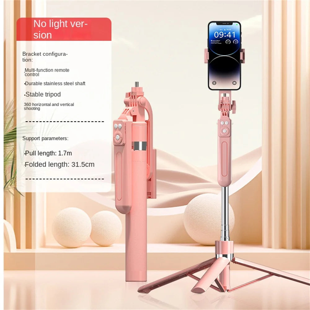 FGCLSY 2026 New 1.7M Wireless Selfie Stick Tripod Foldable Stand For Action Cameras Smartphones Balance Steady Shooting Live