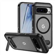 Wireless Charging Folding Stand Magnetic Armour Phone Case For Google Pixel 9 8 10 Pro XL Shockproof Protective Military Cover