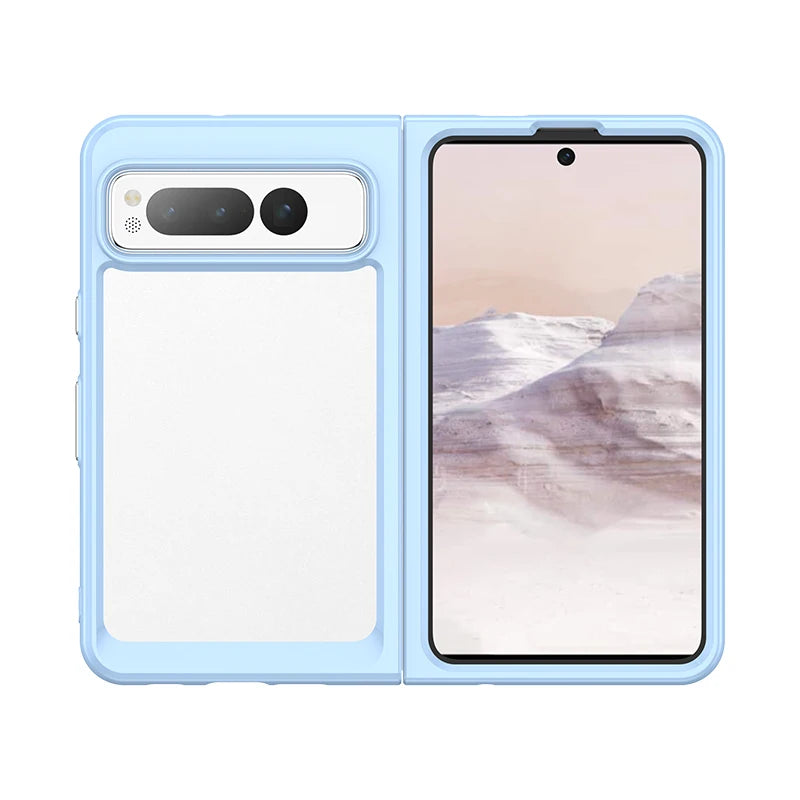 For Google Pixel Fold Case Luxury Silicone Clear Bumper For Pixel Fold Capa TPU Shockproof Case For Google Pixel Fold Cover