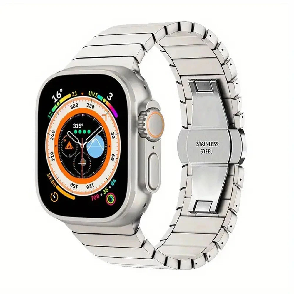 Bracelet Strap For Apple Watch Band 40 46 42 44 45 49mm Stainless Steel Wristband For iWatch Series 12/11/10/9/8/7/6/SE3 Ultra 4