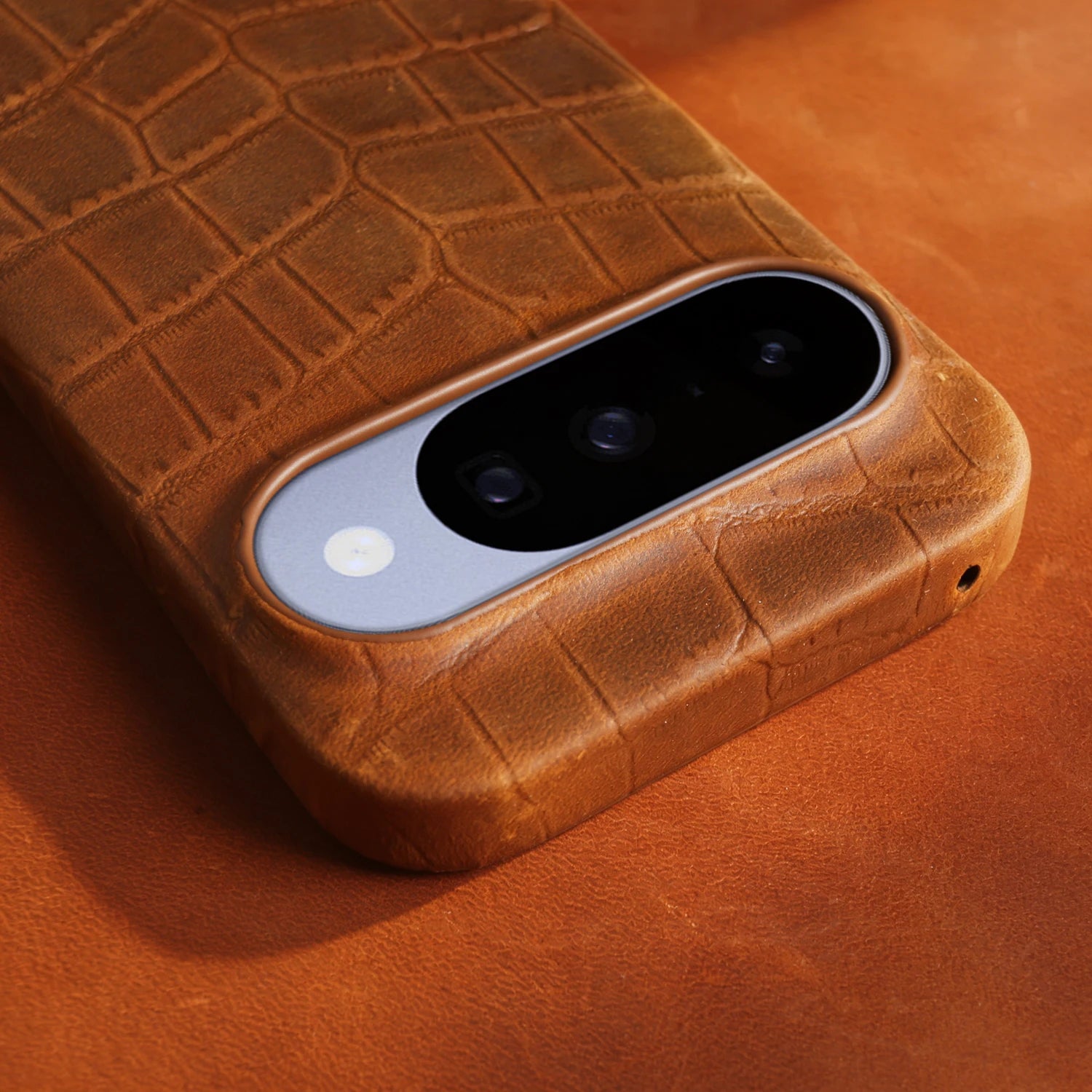 For Magsafe Case For Google Pixel 10A 10 9 Pro XL 8A 9A 7A 6A 6 7 8 Pro Crazy Horse Crocodile Genuine Leather Case Back Cover