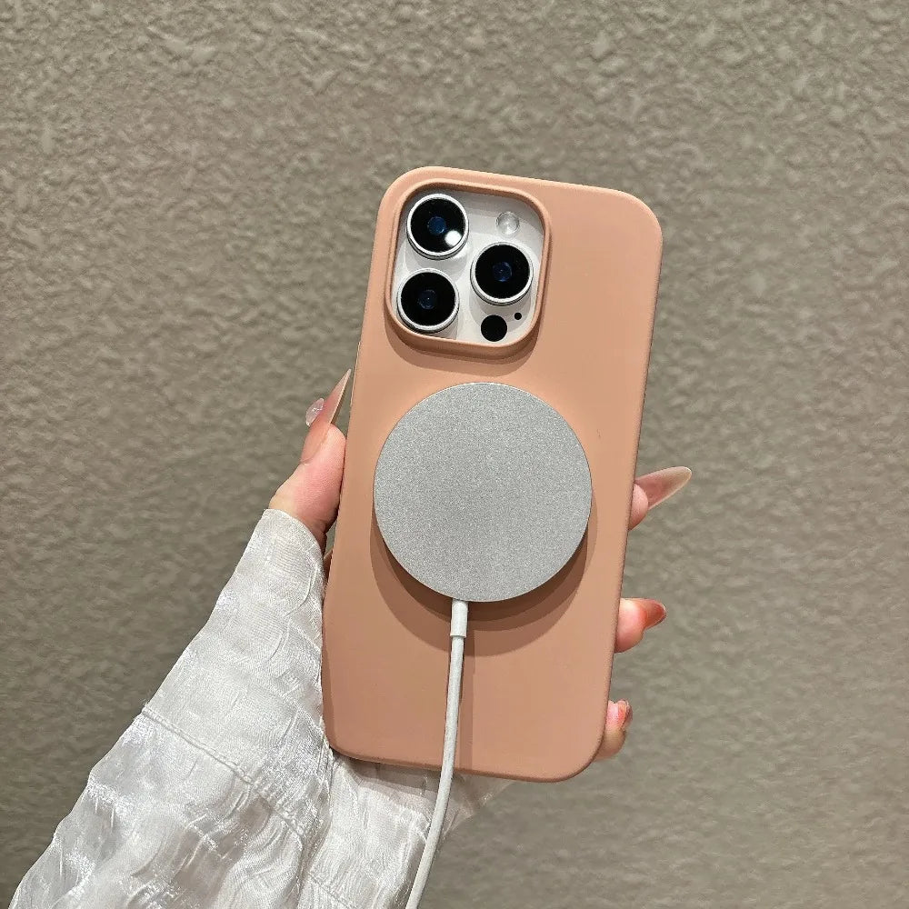 Liquid Silicone Magnetic For Magsafe Case For iPhone 17 Air 17E 16 15 14 13 12 11 Pro Max Plus Wireless Charge Matte Solid Cover