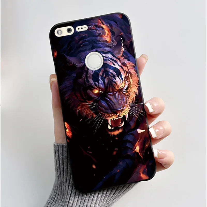 For Google Pixel 1 Soft Silicone Black Case For Google Pixel 1XL Elegant Style New Design Pattern Snow Mountain Casing