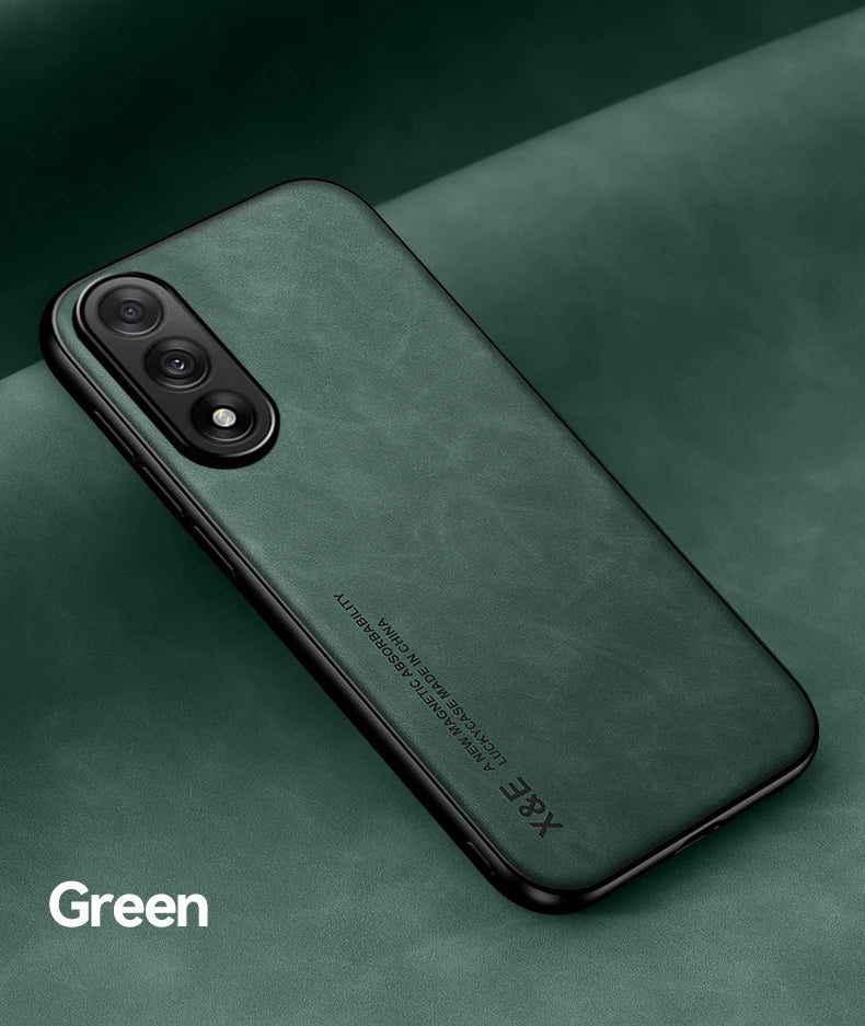 Magnetic Sheepskin Leather Case For Samsung Galaxy S26 S25 S24 S23 S22 S21 S20 Ultra FE S25 Edge S10 S9 Plus Shockproof Cover