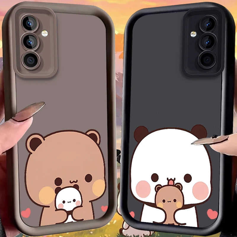 Yier Bubu Pattern Case for Samsung Galaxy S26 S25 Edge S24 Plus S23 S22 Ultra S21 S20 FE A57 A56 A55 A54 5G A53 A51 4G Cover