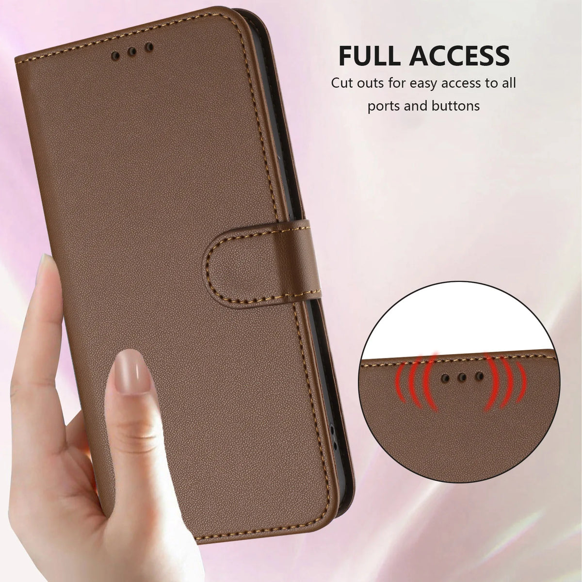 Solid Color Flip Wallet Leather Case For iPhone 18 17 13 14 15 16 12 18 Pro Max Air 16E 16 15 14 Plus 13 Mini Lanyard Back Cover