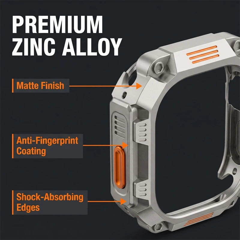 Metal Armor Case For Apple Watch Ultra 3 11 10 9 8 7 6 Se 5 Titanium Shockproof Protective Cover For iWatch 44mm 45mm 46mm 49mm