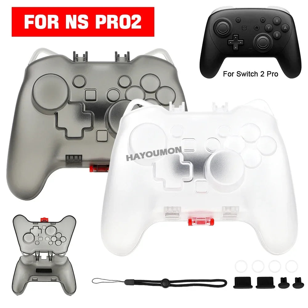 For Switch 2 Scratch & Shock Protection Transparent Protective Case For Switch 2 Pro Controller Hard Protector Cover Accessories
