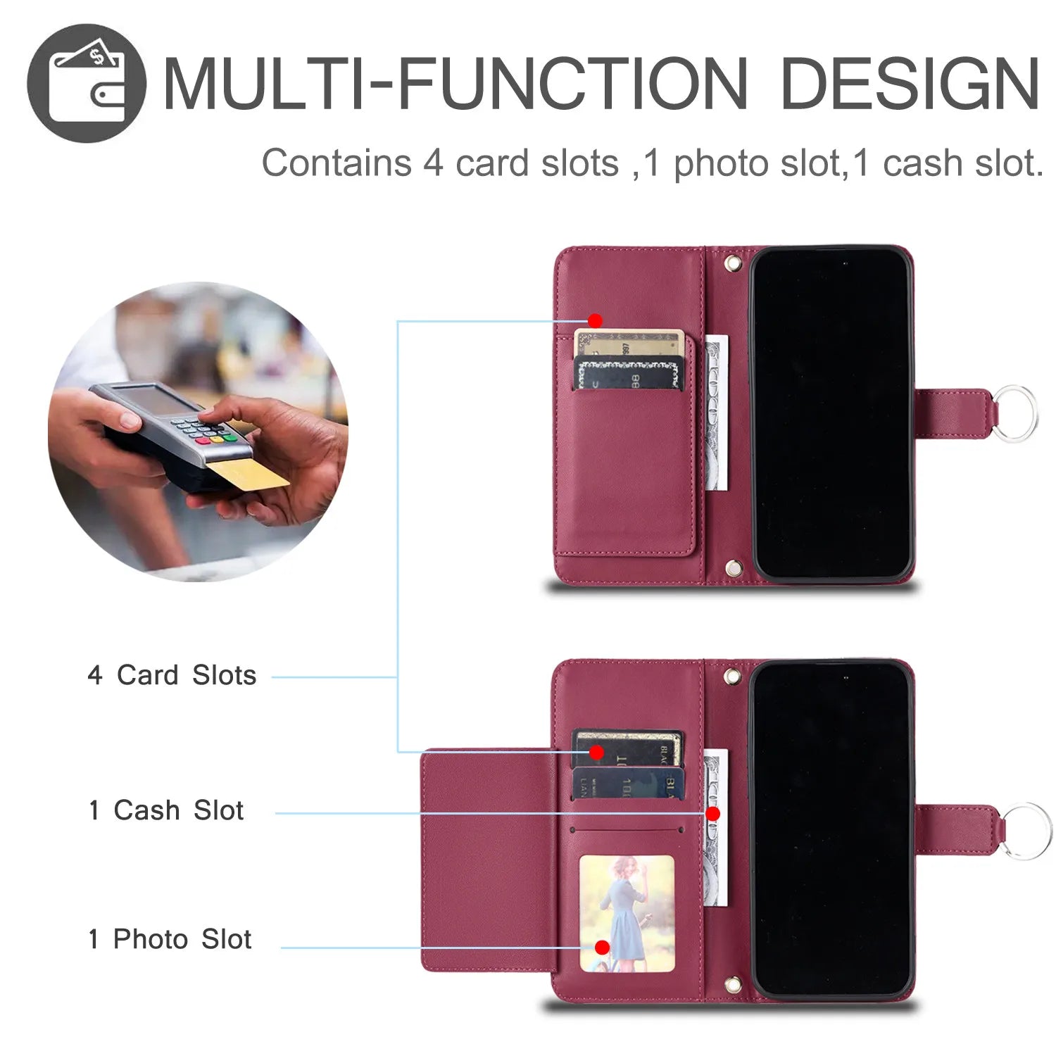 Luxury Leather Flip Phone Case For iPhone Air 17 16 15 Plus 14 13 Pro Max 11 12 Pro XR X XS Max Wallet Bracket Protect Cover