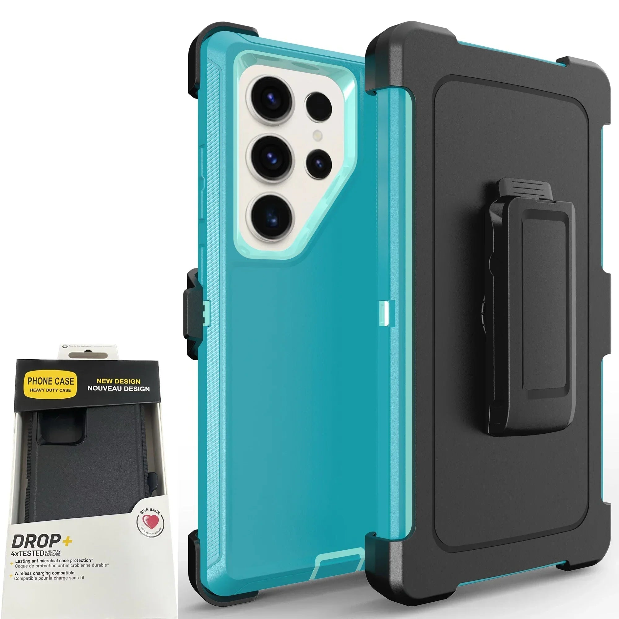 Defender Ott Armor Box Case for Samsung S25 Ultra S24 S23 S22 S21 S20 Plus Rugged Shockproof Protect Cover Belt Clip