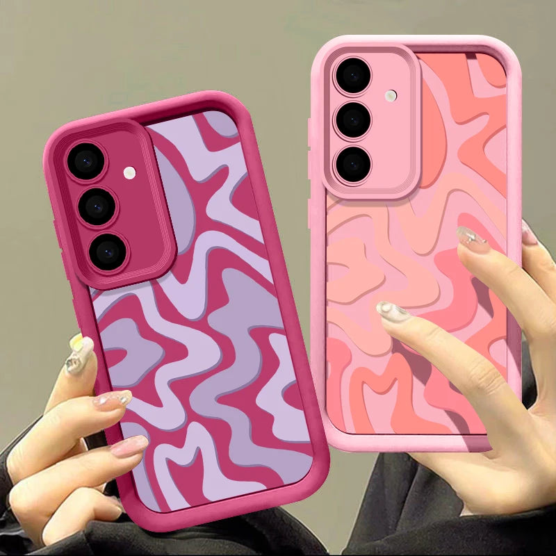 Striped Pattern Phone Case For Samsung Galaxy A57 A37 A56 A16 A17 A36 A26 A55 A54 A15 S25Edge S26 S24 S23 S22 Ultra S25 FE Cover