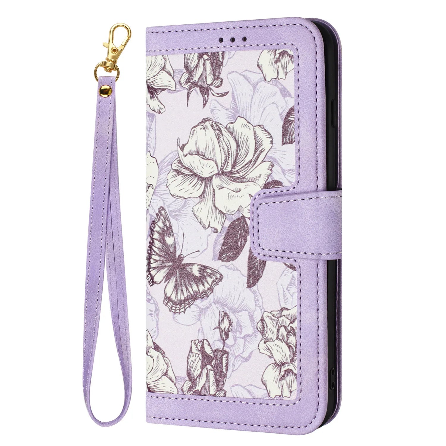 Painting Art Flower Leather Phone Wallet Case Book For Samsung Galaxy S25 S24 S23 S22 S21 S20 FE A06 A16 A26 A36 A56 Flip Cover