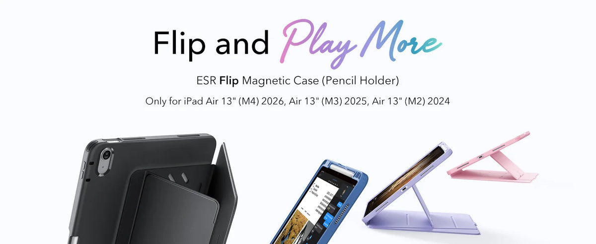 ESR for iPad Air 11 Inch Case M4/M3/M2 (2026/2025/2024) Powerful Magnetic Cover for iPad Air 5th/4th Gen (2022/2020)Auto Wake