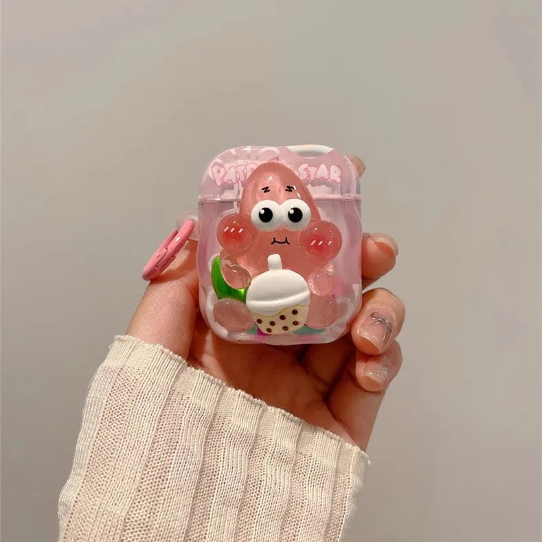 Cute Cartoon Earphone Case for Apple AirPods 4 Case Fresh Candy Color Case for Airpods 1 2 3 Pro Pro2 Protective Cover with Hook