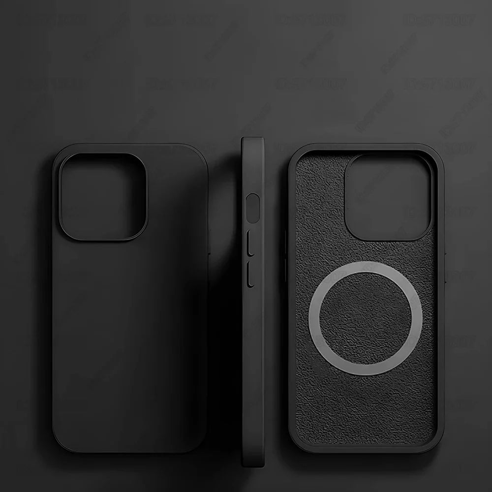 For Magsafe Original Liquid Silicone Case For iPhone 17 15 14 13 12 11 16 Pro Max Plus 17 Air Magnetic Charging Shockproof Cover