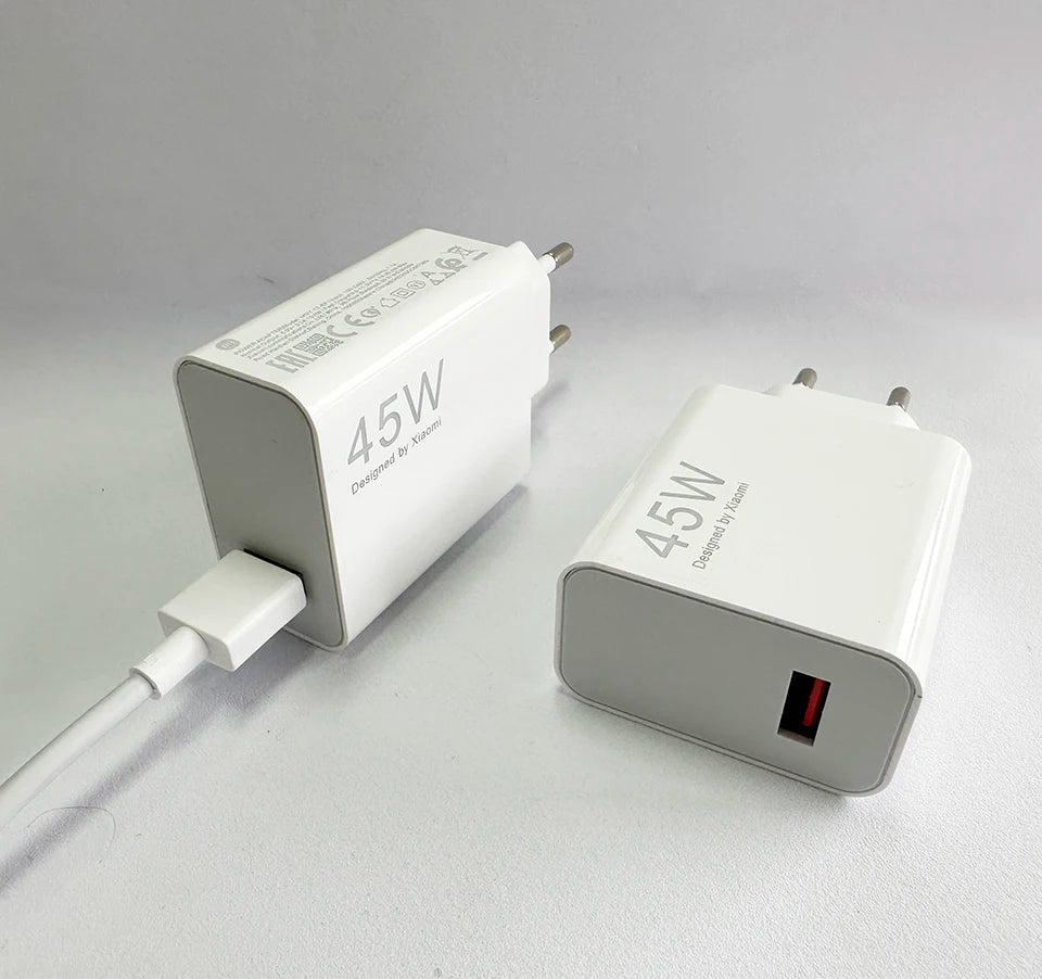 Oirginal XIAOMI 45W Charger Type C Turbo Charge Fast Charging Adapter Redmi Note 15 14 13 12 11 X Pro 10t Poco M7 X7 K40 Pad 6