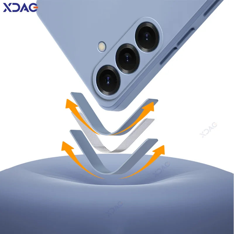 Original Square Liquid Silicone Cute Case for Samsung S26 Plus Ultra Full Protective Cover SamsungS26 S26Plus S26Ultra Phone Bag