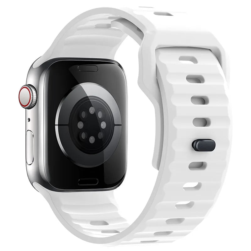 Silicone Strap For Apple Watch Bands 46mm 45mm 44mm 42mm 40mm 41mm 38mm Sport Correa Bracelet iWatch Series 12 11 10 9 SE 8 7 6