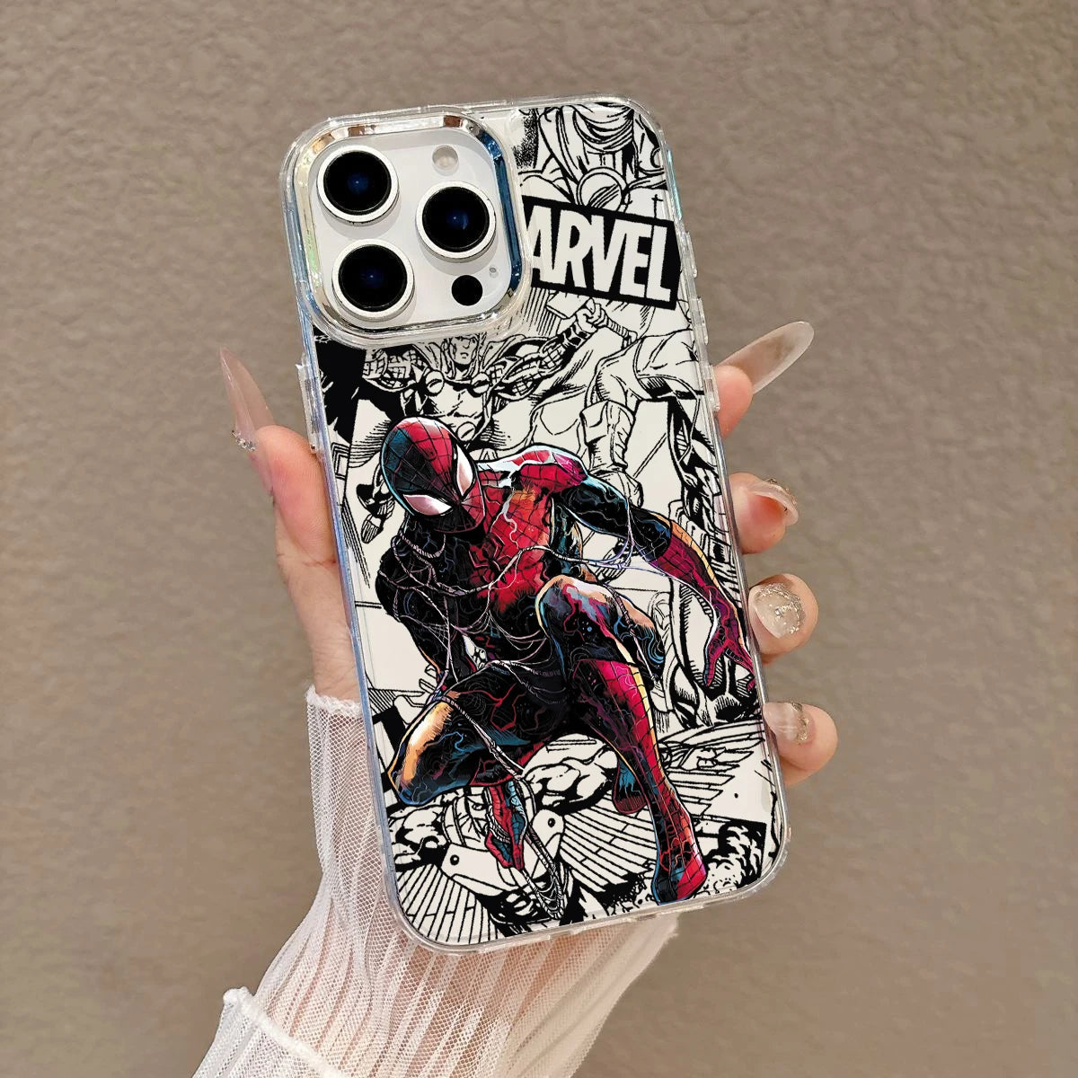 Anime Spiders-Man Phone Case For iPhone 17e 17 16e 16 15 14 13 12 11 mini Pro Max X XR XSMAX 8 Air Plus Transparent Soft Cover
