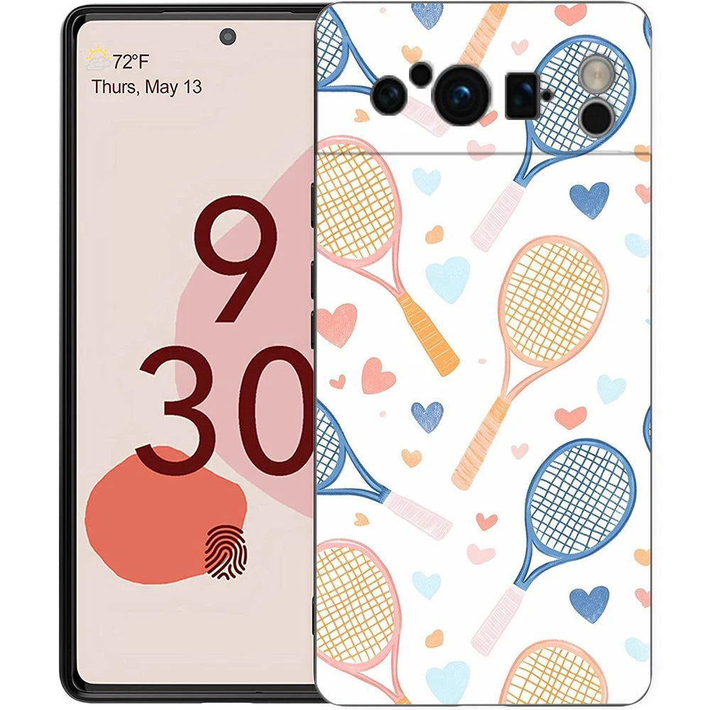 Sport Tennis Phone Case For Google Pixel 10A 10 9 8 7 6 Pro XL 9A 8A 6A 7A 5G Soft Shockproof TPU Black Cover