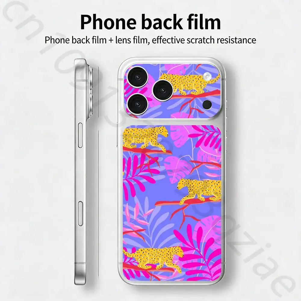 FlowER For iPhone 17 pro Max 17 pro Full Cover Decal Skin Wrap 3D Colorful Rear Protective Sticker Film