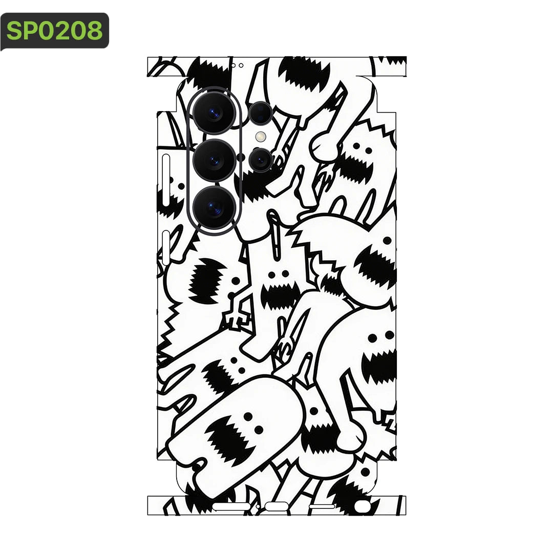 MIX011 Skins Grain Film Wrap Phone Back Sticker For SAMSUNG Galaxy S25 S26 Ultra S24 Plus S22 Ultra S22 S21 FE Film