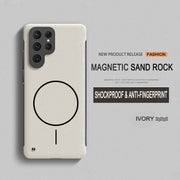 Magnetic PC Matte Frosted Frameless Phone Cases For Magsafe Samsung S25 S24 S23 S22 S21 S20 FE Note 20 10 Plus Ultra Cover