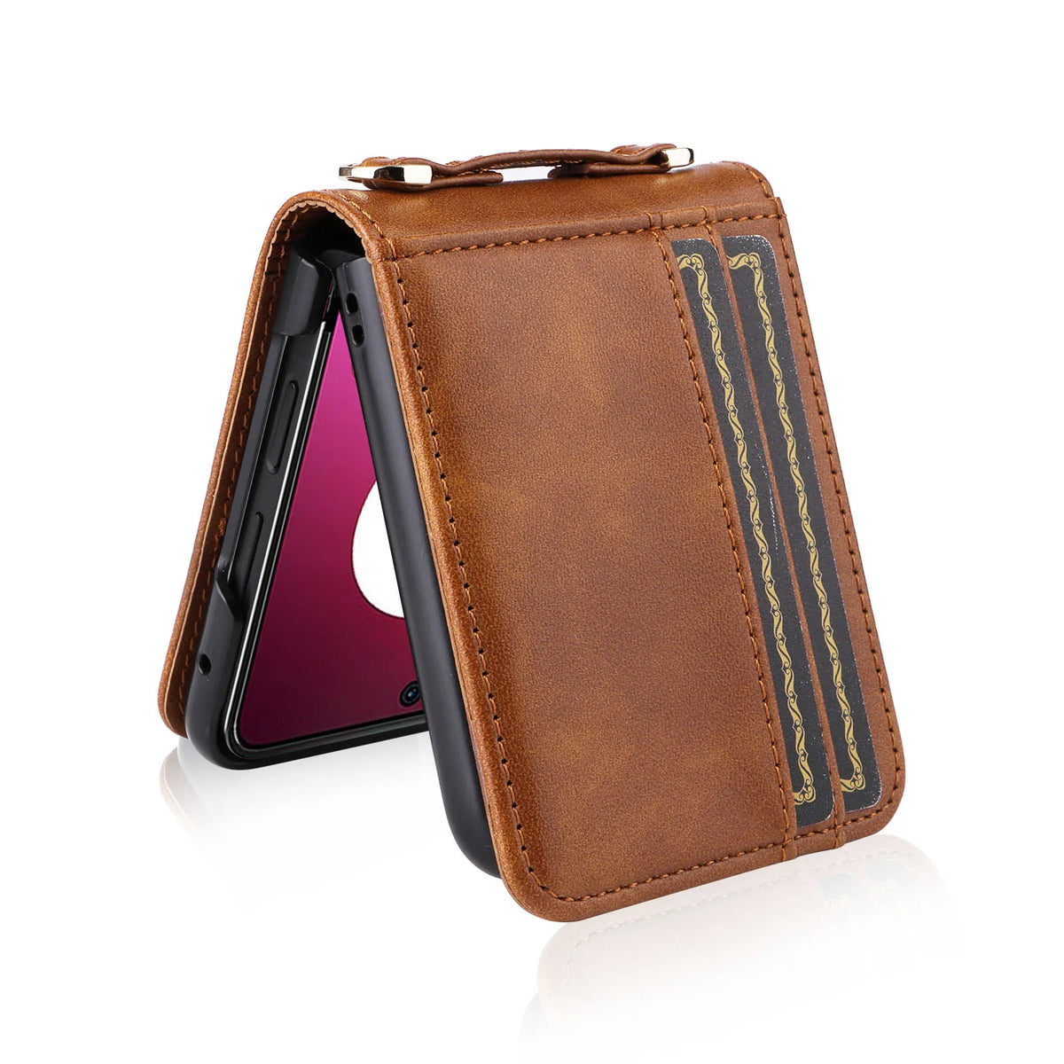 Leather Case For Motorola Razr 70 60 50 Ultra Moto Razr 40 Razr+ 2026 2025 2024 2023 Wallet Cover With Lanyard Card Holder Coque
