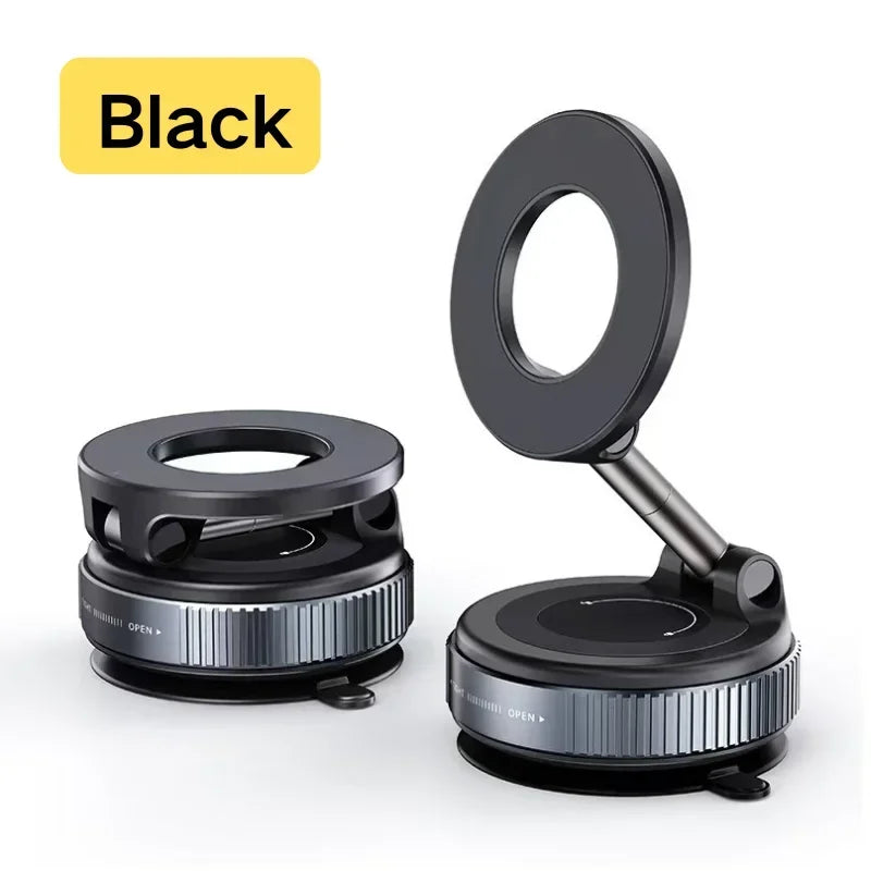 Car Mount Electric Vacuum Magnetic Holder Foldable Strong Suction Stand For Cell Phone For iphone 12 13 14 15 16 Live Streaming