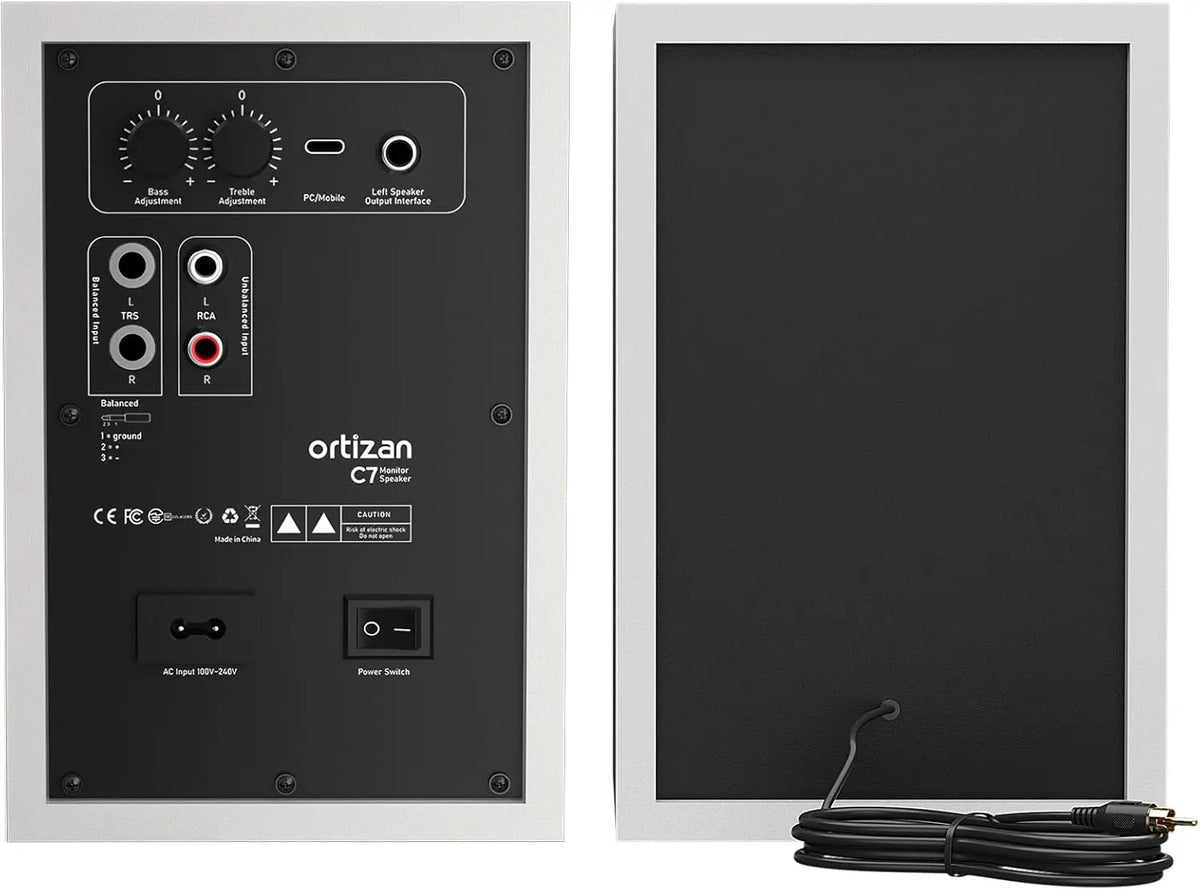 Ortizan Audio Bookshelf Active Speakers Studio Monitor，Bluetooth 5.3 Wireless Computer TV PC USB DAC HiFi Home Subwoofer System