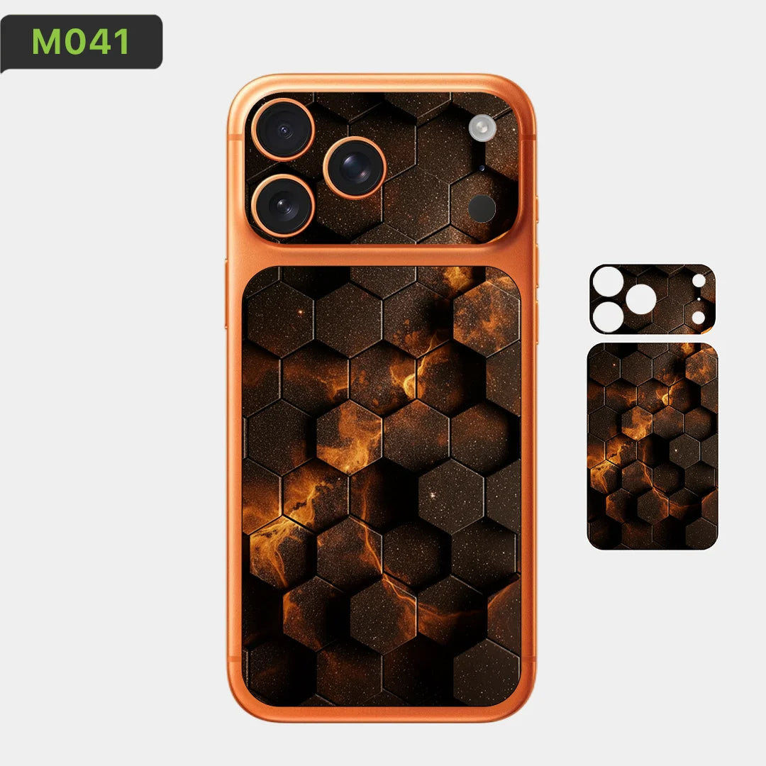 BC02 for Apple iPhone 17 Pro Max /17 Pro/Air Camera with Battery Skin Wrap 3D Colorful Rear Protective Sticker Film