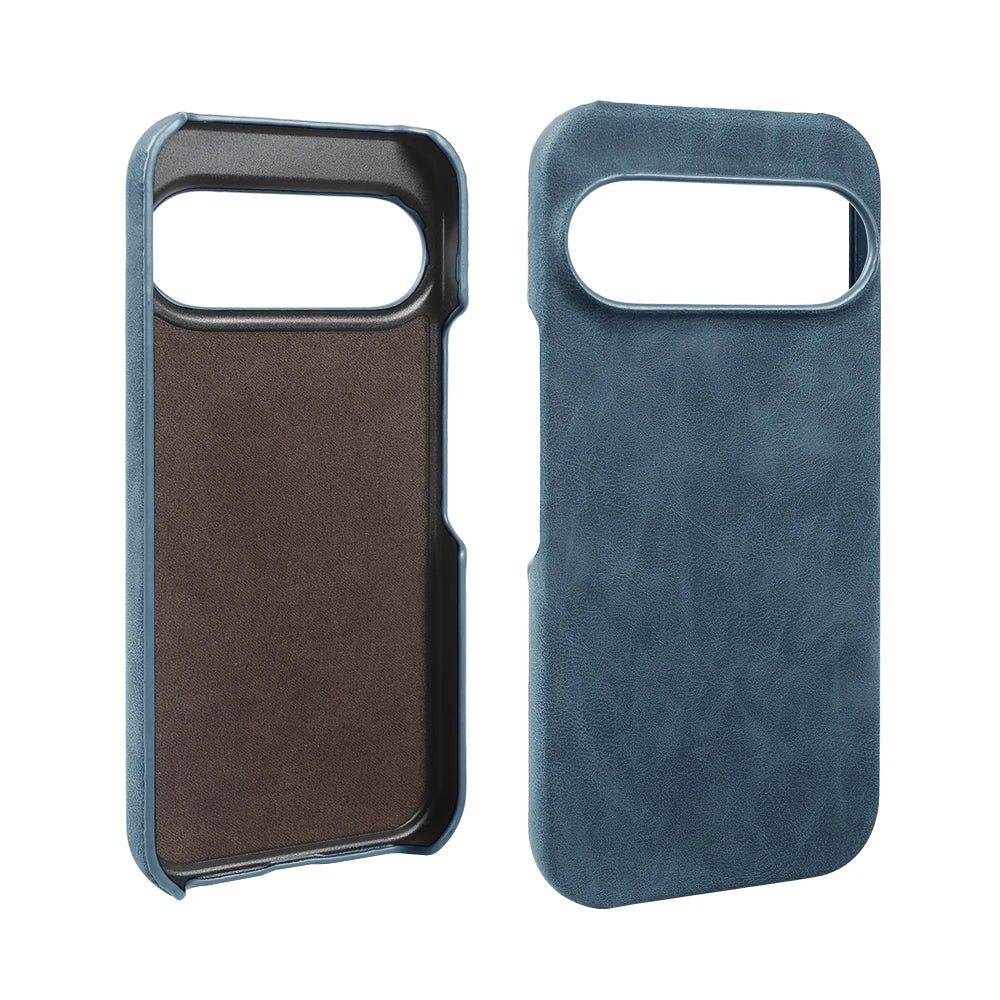 Skin Leather Phone Case For Google Pixel 10A 10 9 Pro XL 9A 8 8A 7 7A 6 6A 5 5A Hard PC Back Cover Cases Shockproof Fundas Coque