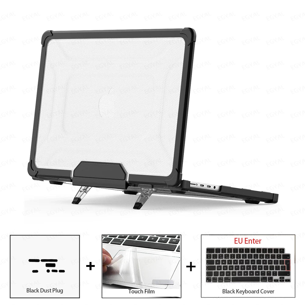 Laptop Case for MacBook Air 15 2025 Cover with Dustproof Plug & Touch Film & Keyboard Cover for MacBook Air Pro M1 M2 M3 M4 Case