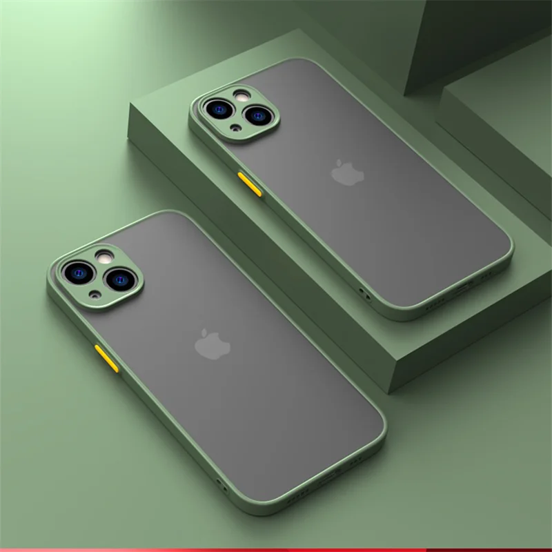 Jingjia Armor Bumper Shockproof Case For iPhone 15 11 12 13 Mini 14 Pro XR X Xs Max 7 8 Plus SE 2020 Silicone Hard Cover Capa