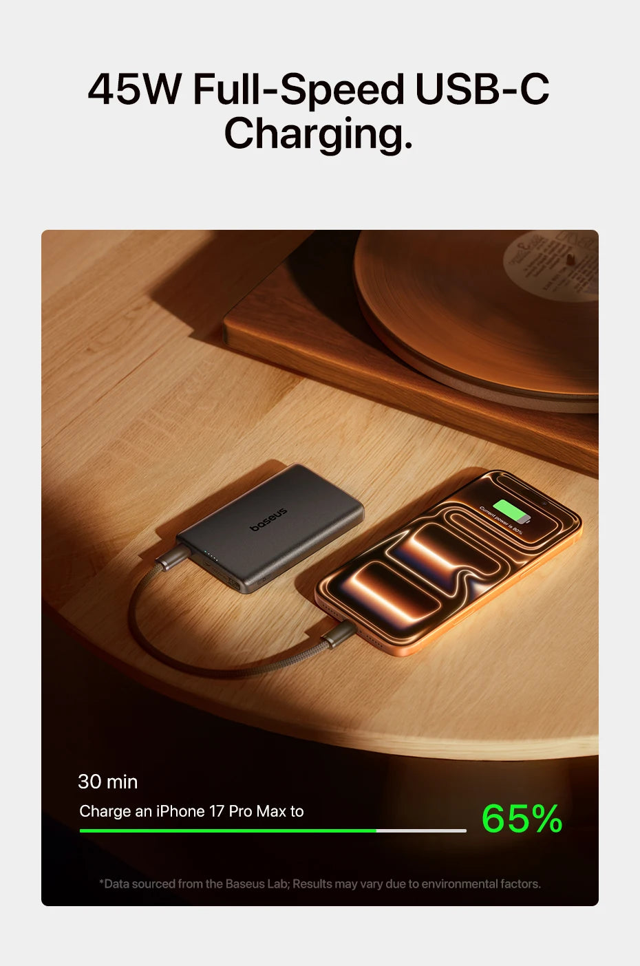 Baseus Qi2.2 25W Power Bank 10000mAh Magnetic Wireless Charging PD 45W USB-C Power Bank For iPhone 17 16 Pro Max Samsung S25