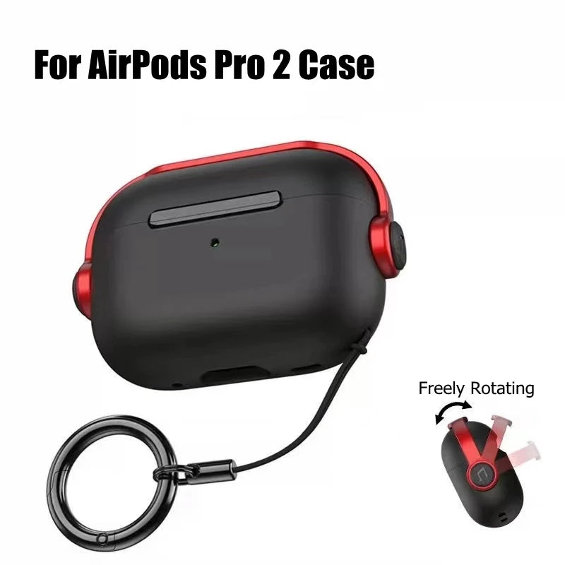 Protective Case For Apple Airpods 1 2 3 4 Pro2 air pods Wireless Bluetooth Earphone Cover Sleeve Headphone Bag With Phone Holder