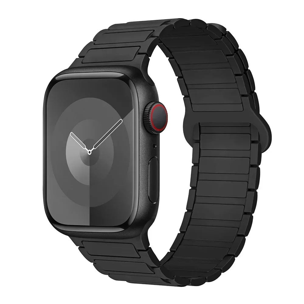 Hot Magnetic Loop For Apple Watch Bands 44 40 49 45 41 38mm Silicone Bracelet iWatch Series 11 10 9 8 7 6 5 4 3 Se Ultra 3/2 Str
