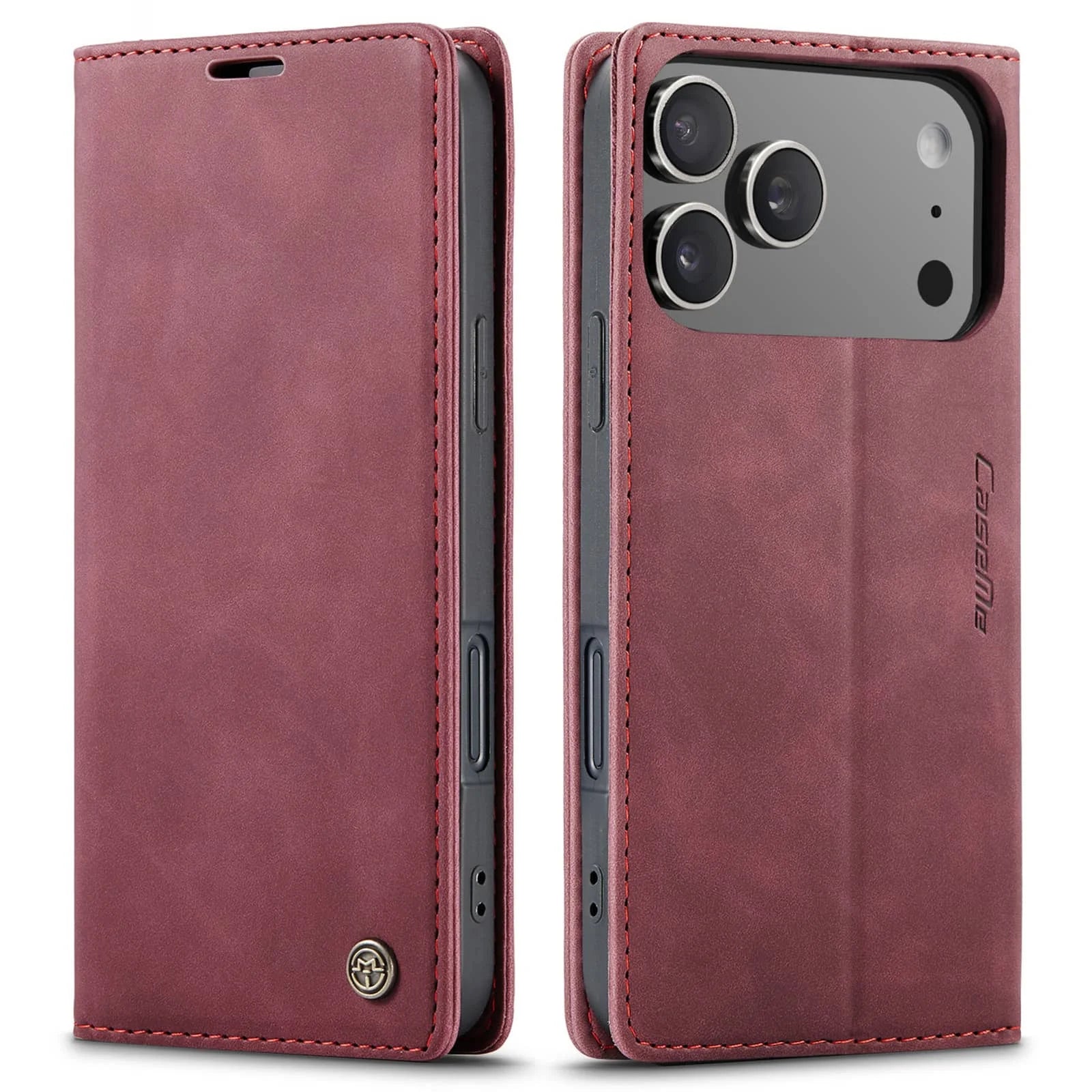 Flip Wallet Case for iPhone 17 Pro Max 17 iPhone Air 17 Pro, Leather Magnetic Folio Cover with Card Holder, Kickstand - TPU Case