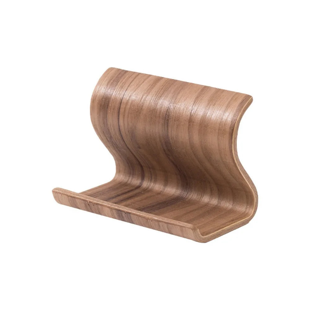 Creative Wood Mobile Phone Holder Portable Elegant Tablet Holder Crafts Durable Wooden Phone Bracket Tabletop Decoration