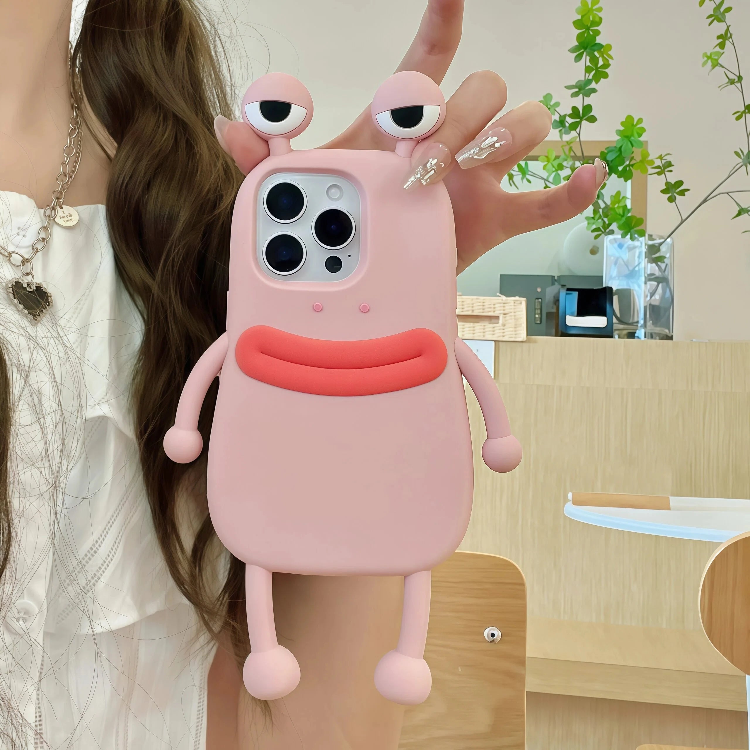 Lovely Frog 3D Cartoon Phone Case for iPhone 17 16 15 14 13 12 11 Pro Max iPhone X XS XR iPhone 6 7 8 Plus Soft Silicone Cover