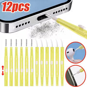 1-12PCS Double-end Adjustable Phone Speaker Cleaning Brush for Earphone Earbuds Cleaner Kit for iPhone Samsung Keyboard Brushes