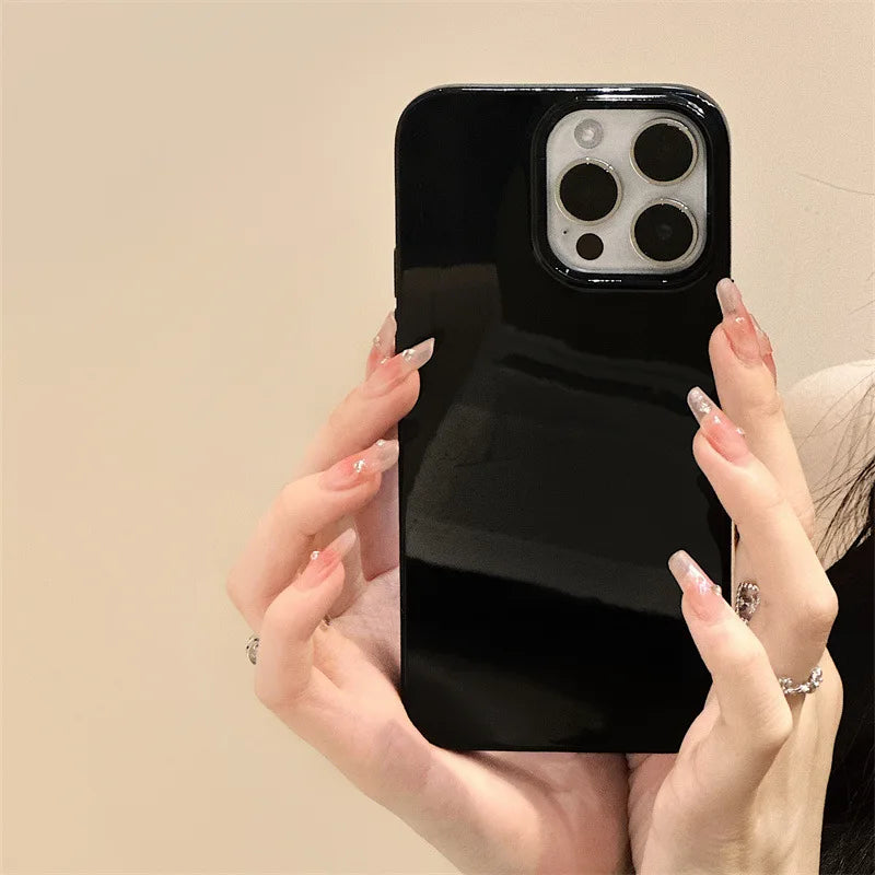 Soft Silicone Glossy Shockproof Phone Case For iPhone 17 Air 16 15 14 13 12 11 Pro Max XR XS X 7 8 Plus Plain Bumper Back Cover