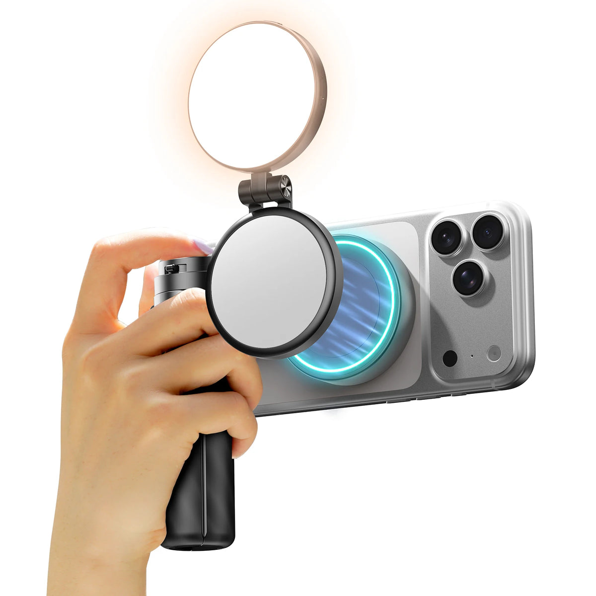 Pocket Dual-Sided Magnetic Selfie Stick  Cell Phone Stand Extendable Tripod with Remote Control for iphone 17 16 Pro Max Huawei
