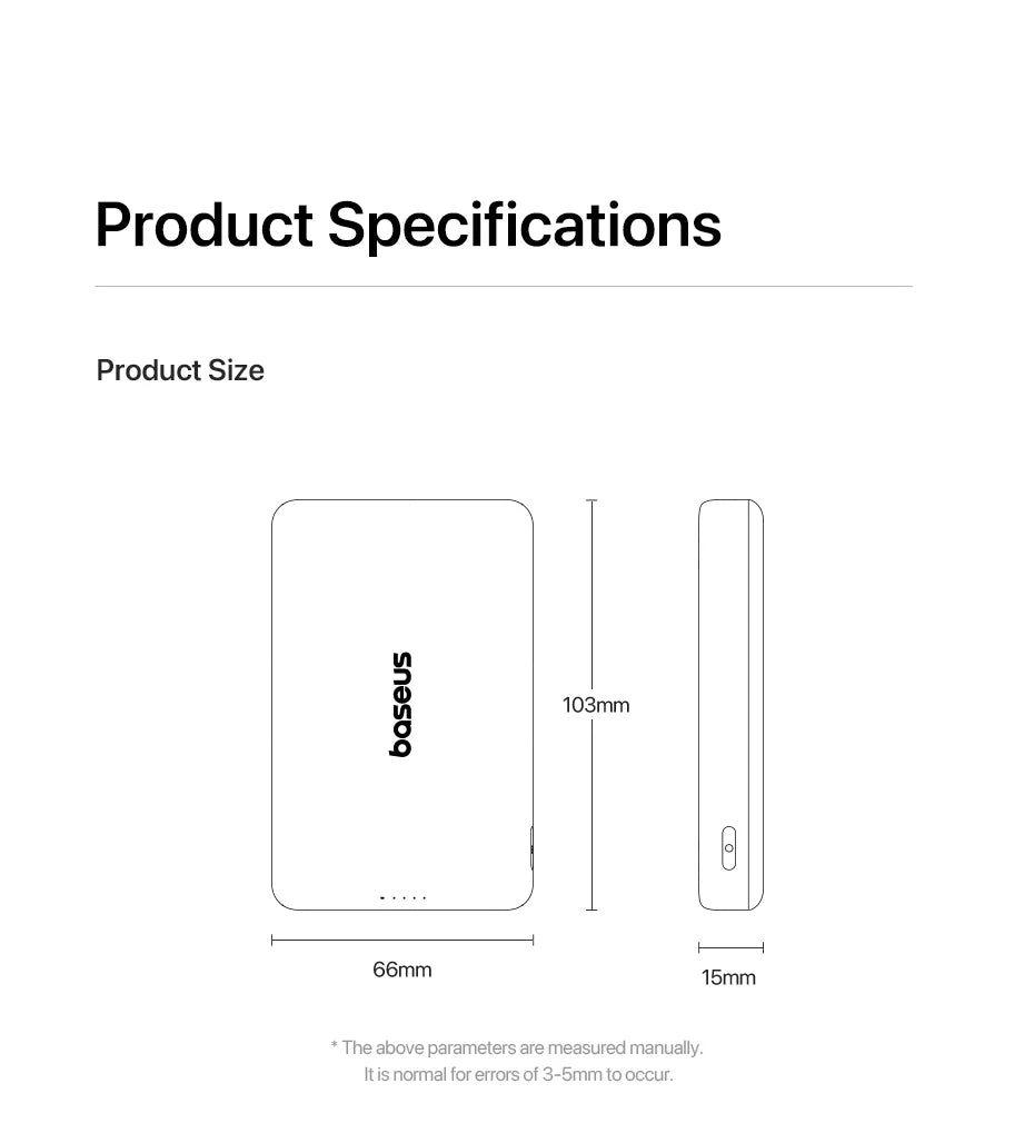 Baseus Qi2.2 25W Power Bank 10000mAh Magnetic Wireless Charging PD 45W USB-C Power Bank For iPhone 17 16 Pro Max Samsung S25