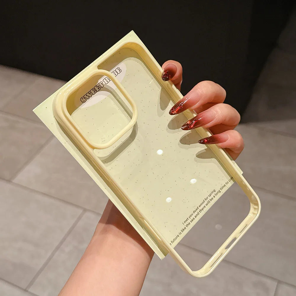 Luxury Candy Color Transparent Phone Case For iPhone 11 12 13 14 15 16 E Pro Max Plus Clear Acrylic Bumper Back Cases Cover